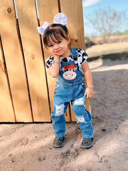 Cow overall two piece