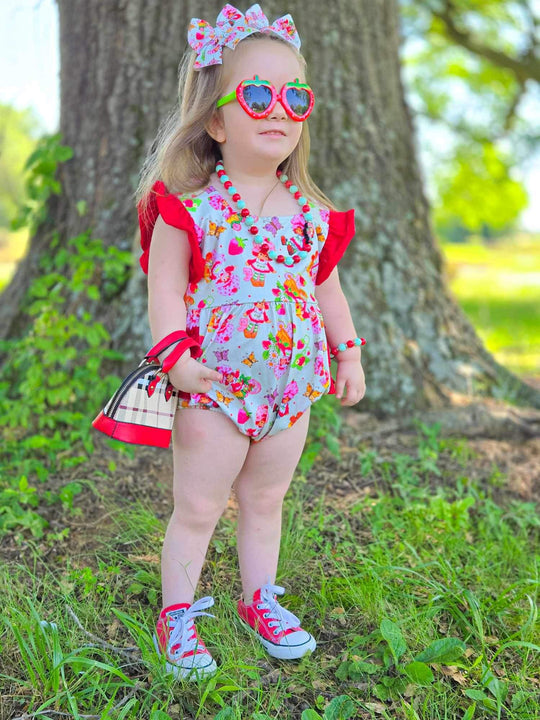 Vip ruffle romper- shortcake