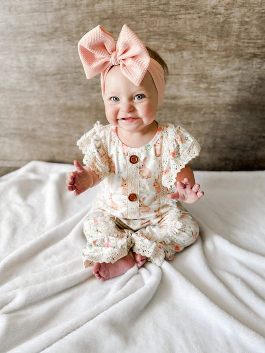 Clover Cottage Antique bunny romper