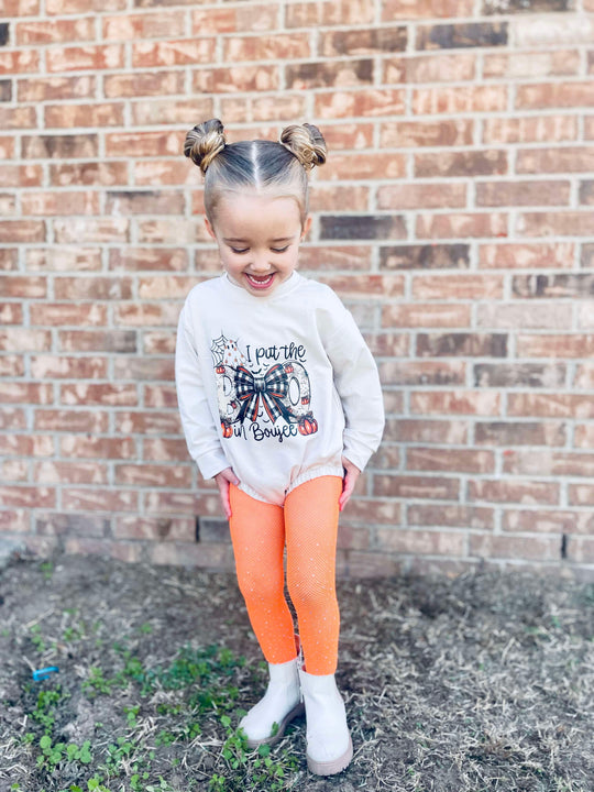 Boo bow sweater romper