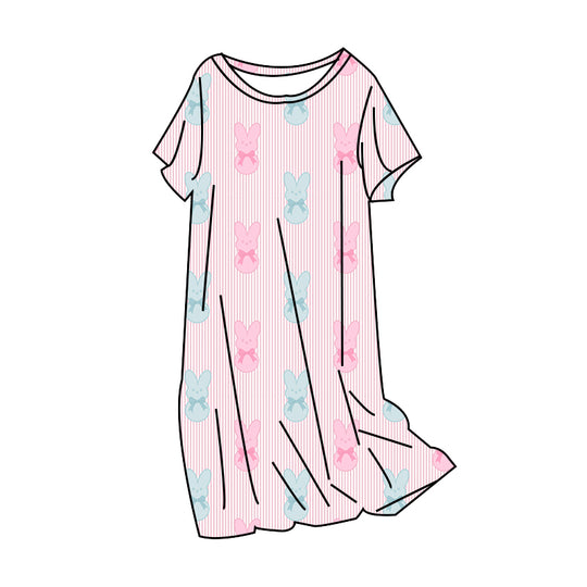 PRE ORDER CLOSES 12/14 pink peeps Mom gown/ unisex pants bamboo - early March DELIVERY