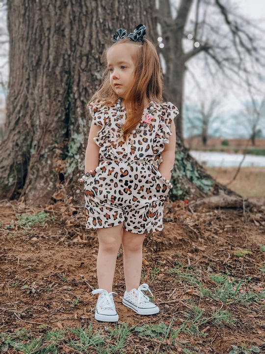 Leopard Ruffle romper