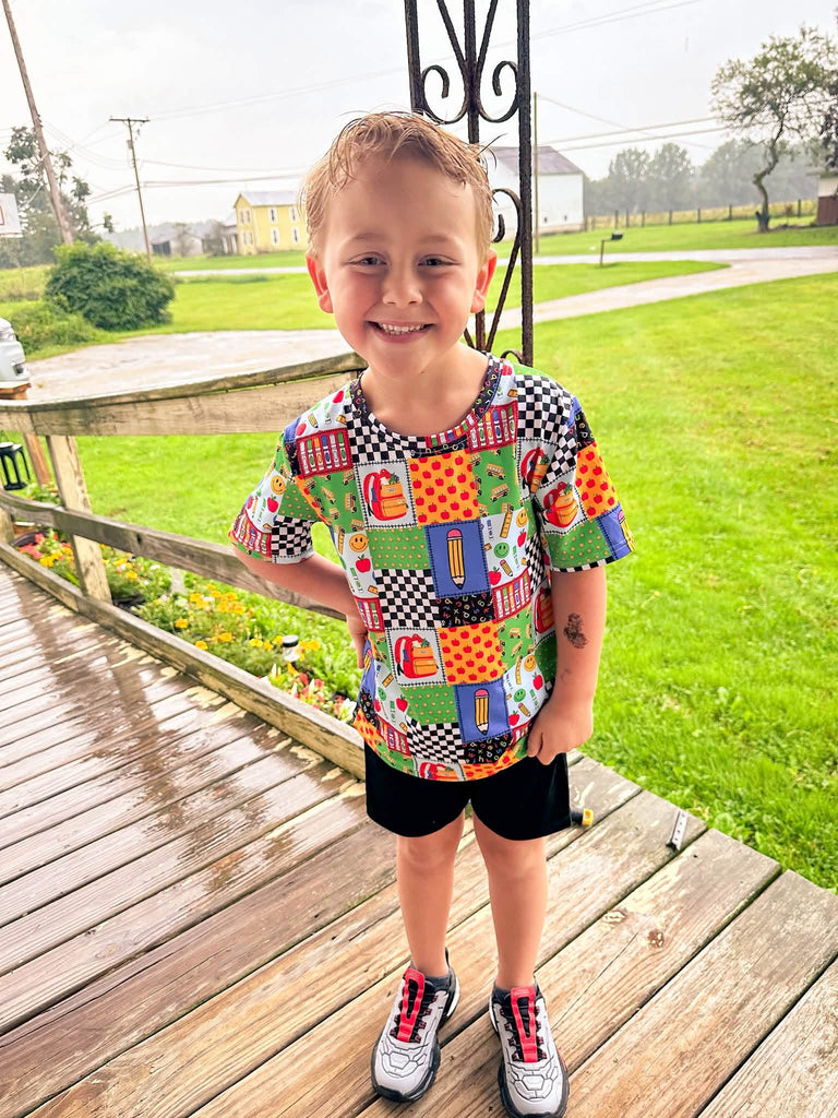 Smiley pencil short Sleeve T shirt