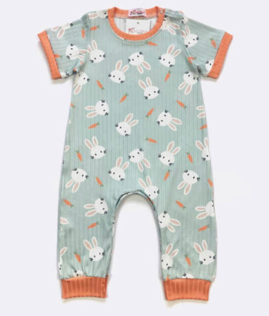 Clover Cottage carrot bunny romper