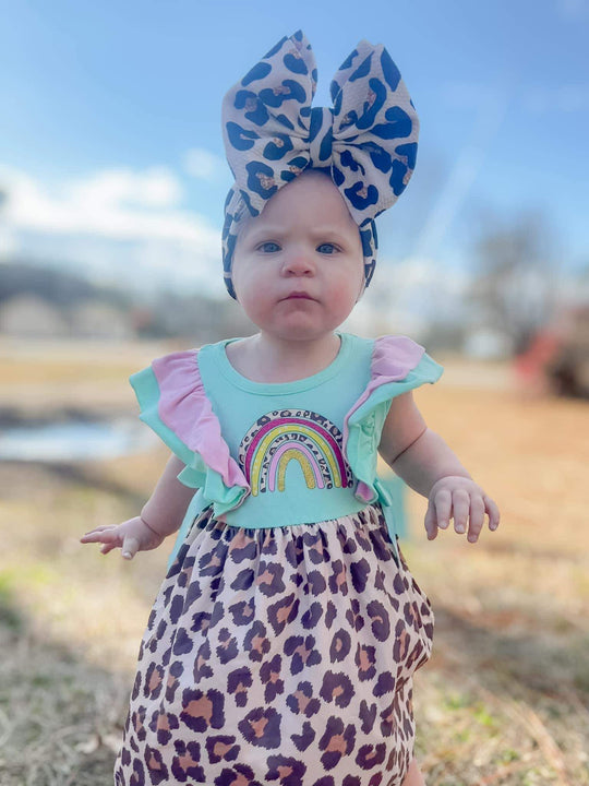 Rainbow leopard dress
