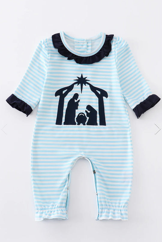 Girl nativity romper