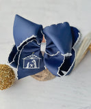 Nativity moonstitch bow clip