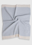 Luxury soft blue and white blanket