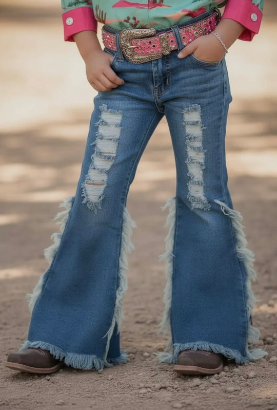 Bootcut denim pants