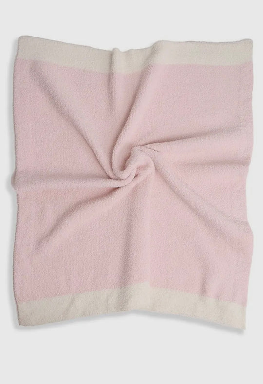 Luxury soft pink and white blanket