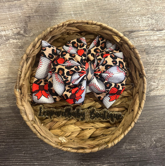 Leopard baseball messy wrap