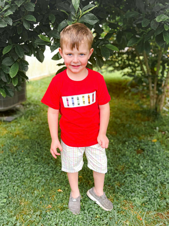 Back to school smocked set