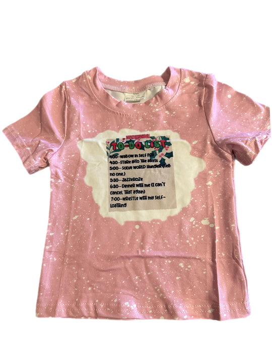 To do list bleached shirt