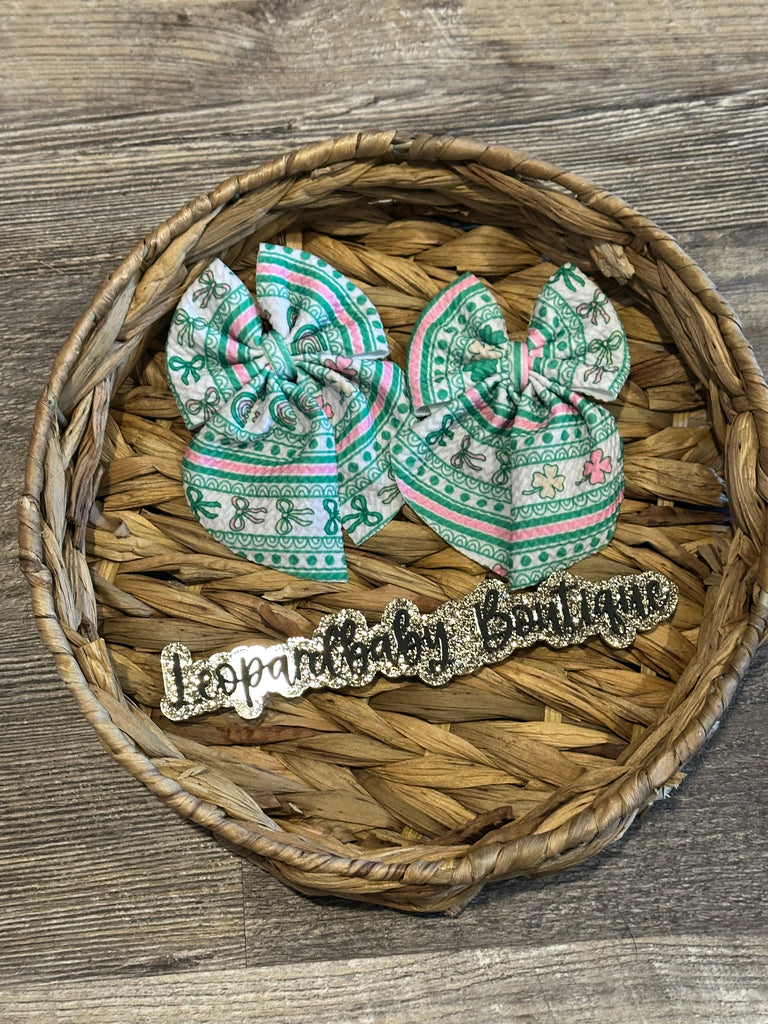 St Patty bows sailor piggies