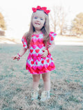 Hearts skirted romper