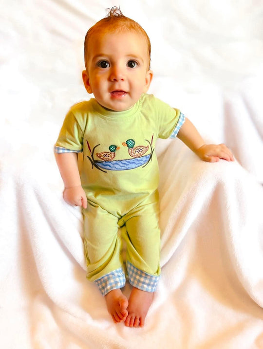 Light Green Duck Romper