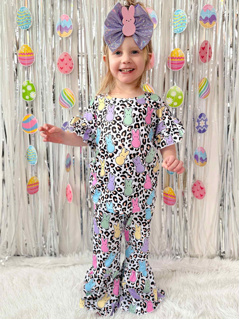 Leopard peeps two piece bell set