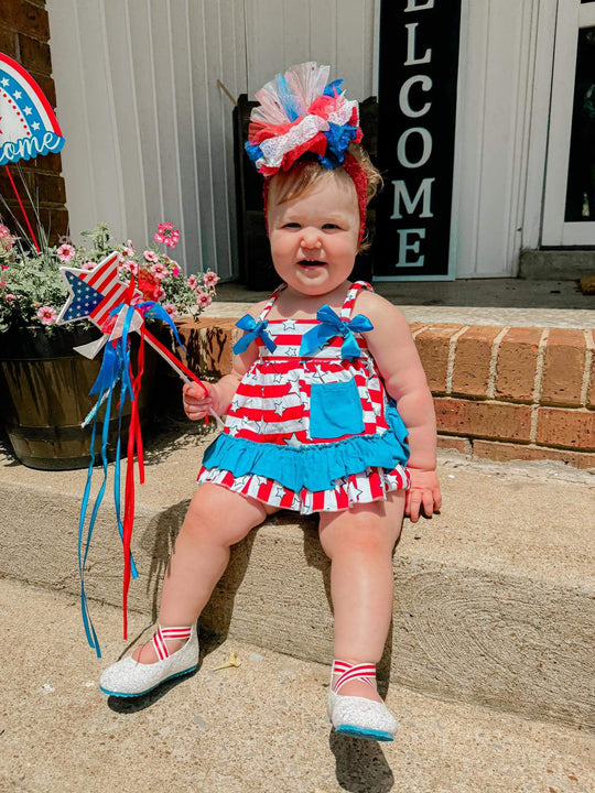 Swing top red white and blue outfit