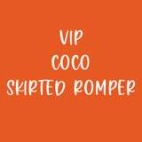 VIP coco skirted romper