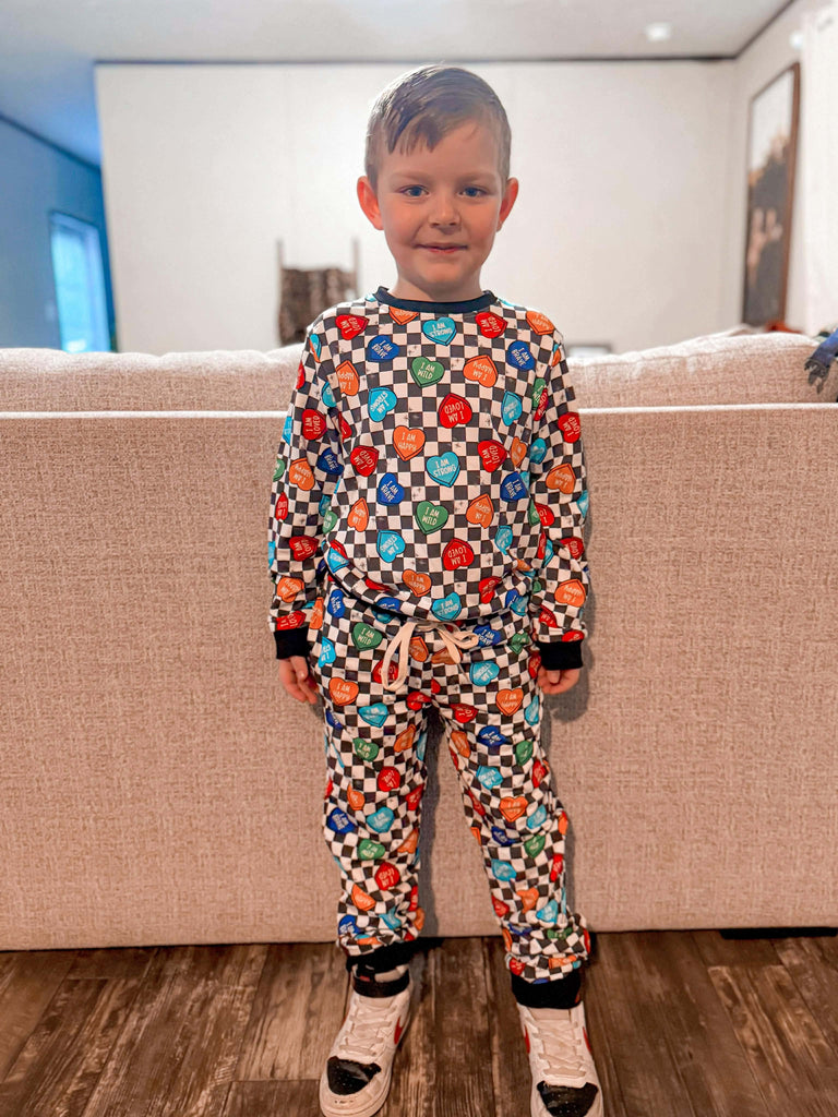 French terry loved jogger set