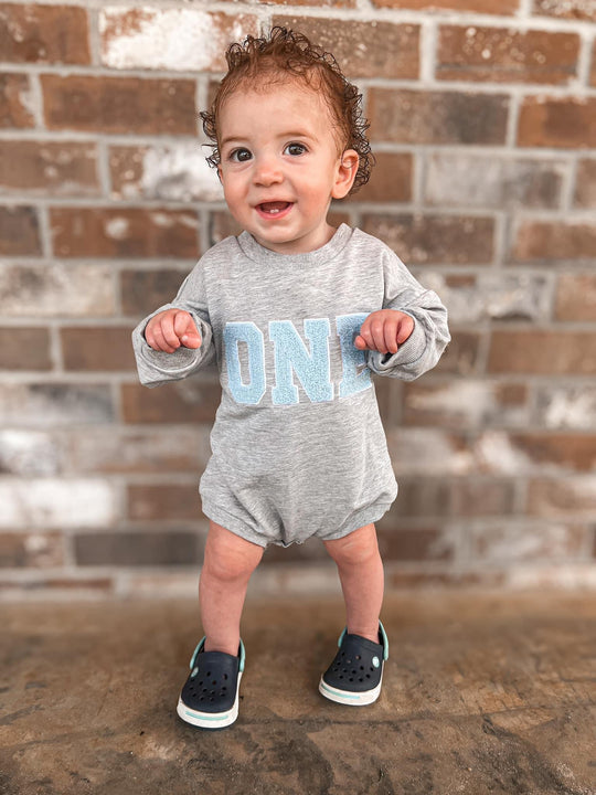 Gray ONE romper