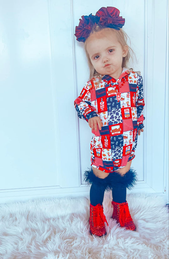 Chicken Ribbed Hooded romper