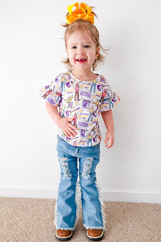 Bootcut denim pants