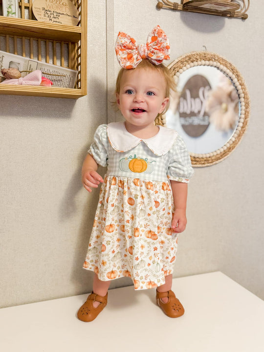 Floral pumpkin dress