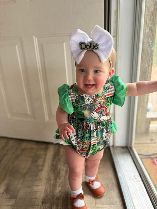 Lucky babe ruffle romper
