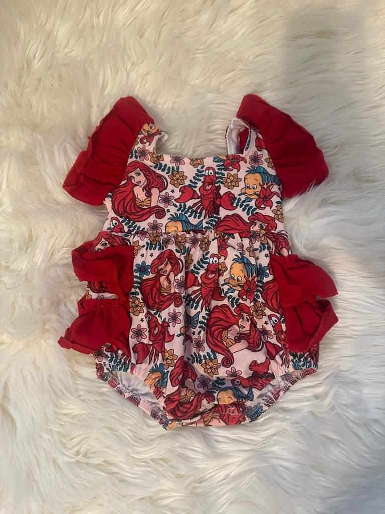 Mermaid ruffle romper