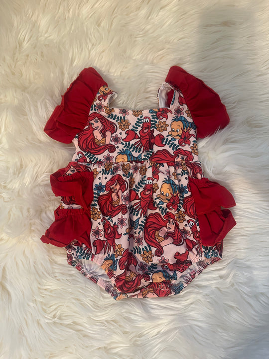Mermaid ruffle romper