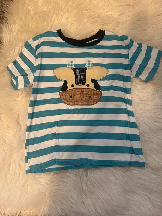 Blue cow top