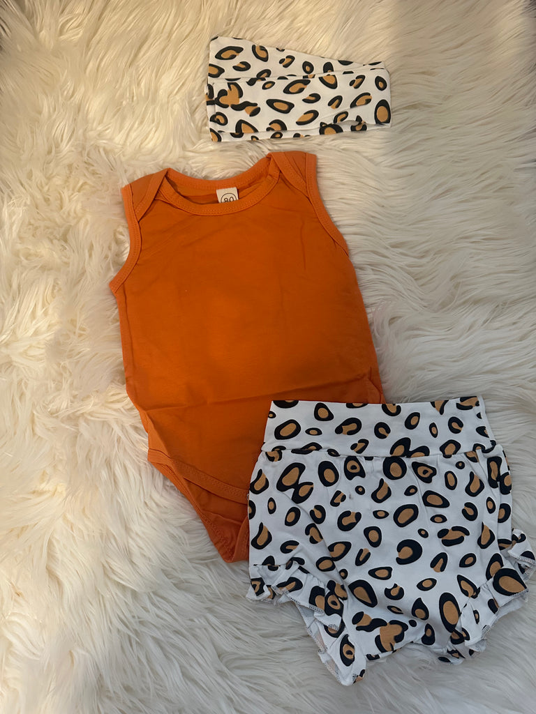 3 piece leopard summer set