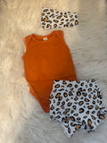 3 piece leopard summer set