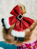 Christmas Bow socks clip