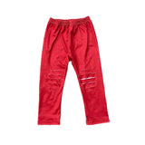 Distressed red leggings - milk silk