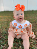 Smocked turkey romper