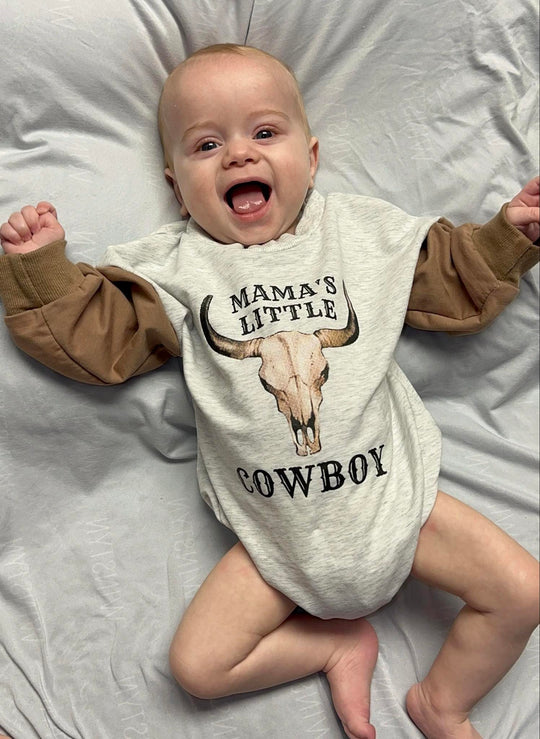 Mamas little cowboy romper