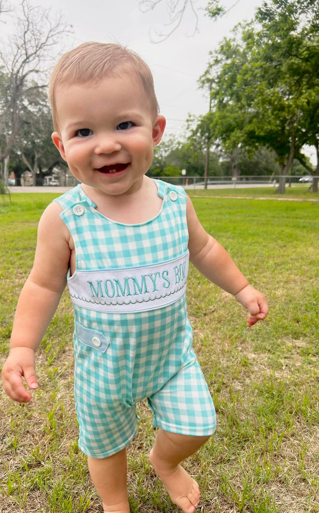 Mommys boy gingham Jon Jon