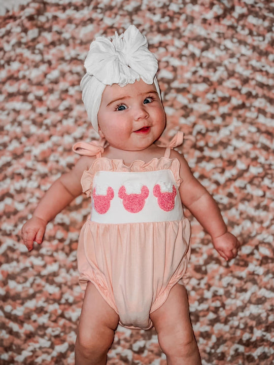 Light pink tie romper