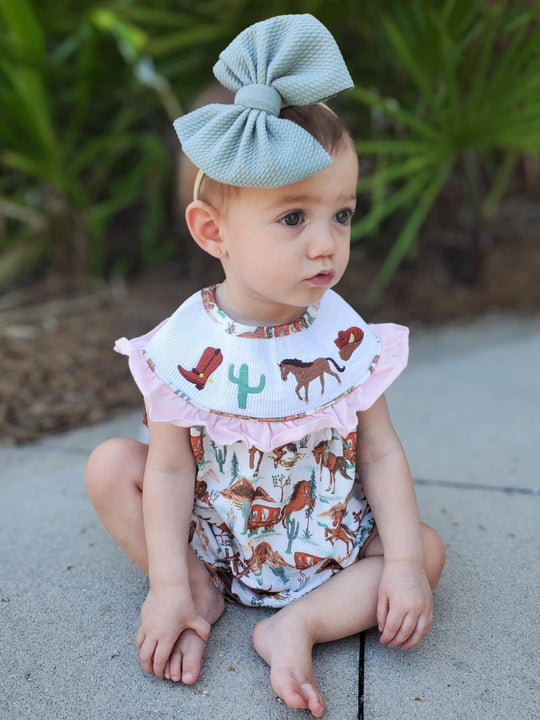 Western smocked girls set