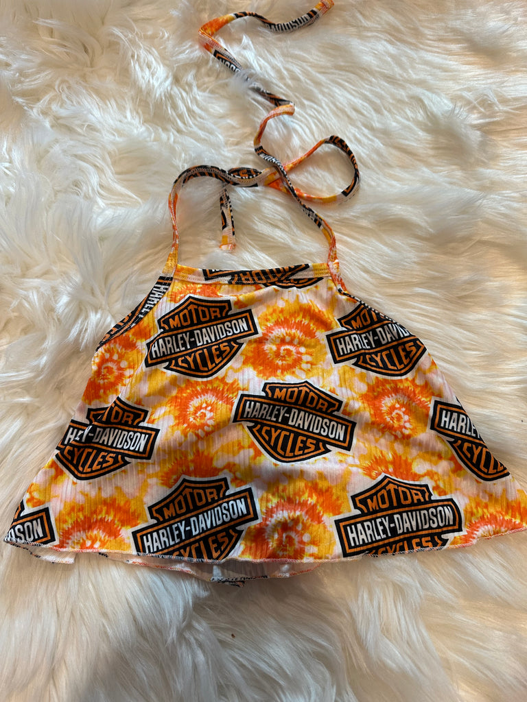 Orange ribbed swing top size 6/12M