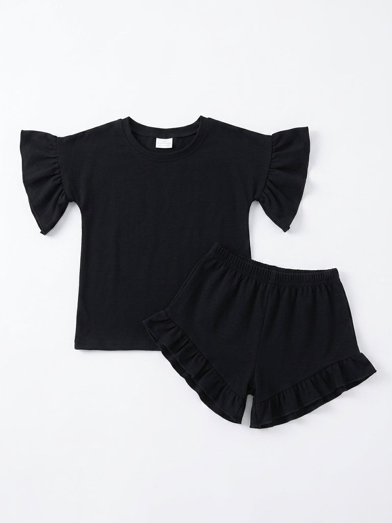 Black ruffle set