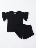 Black ruffle set