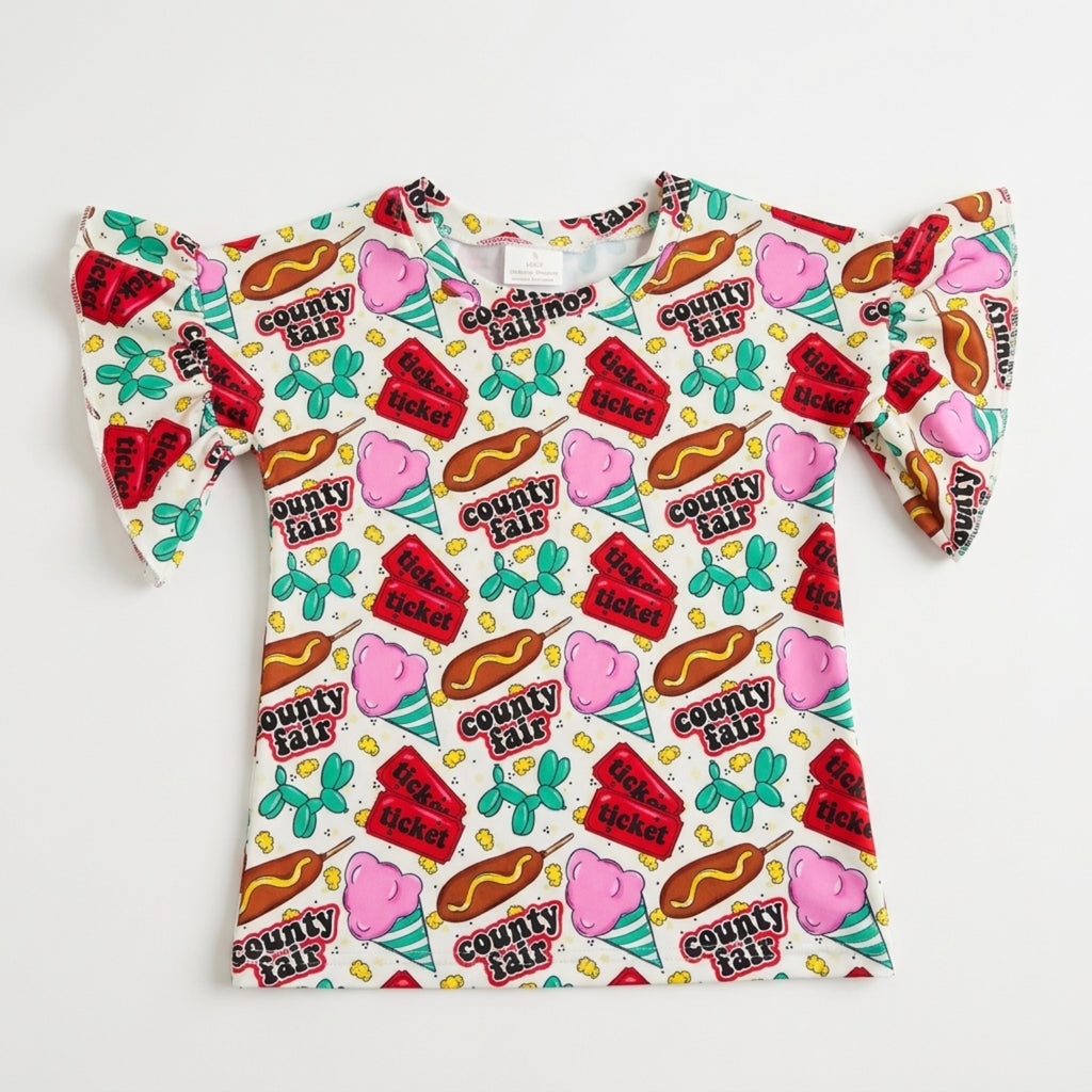 County fair ruffle tee