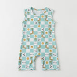 Wavy checks summer romper