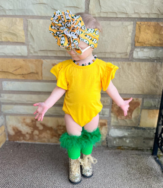 Bright yellow cotton leo