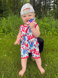 Clover Cottage firecracker boy romper
