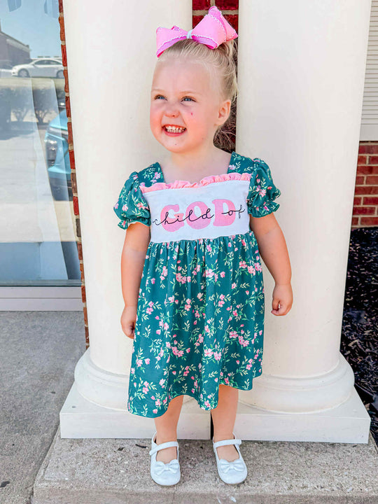 Child of God embroidered dress