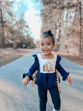 Leopard nativity romper